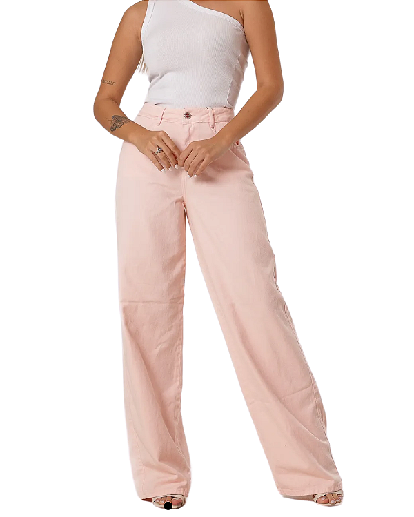 CALÇA JEANS WIDE COLOR