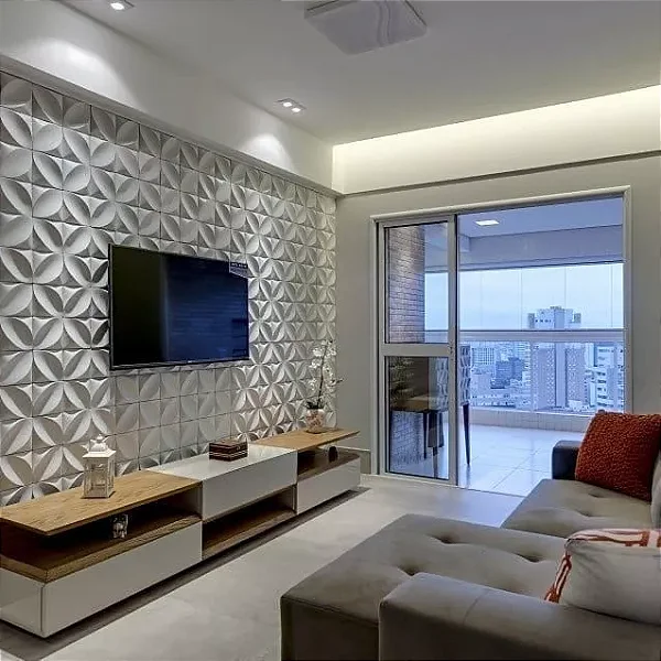 Kit 10 placas pvc 3d revestimento de parede decorativa 25 cm