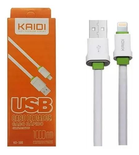 Cabo USB de Carga Kaidi 2.1A KD-306 - Lightning(iOS)