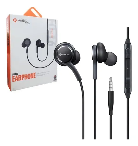Fone de Ouvido Stereo Slim Com Fio PMCell FO-16 – In-ear P3 Com Microfone