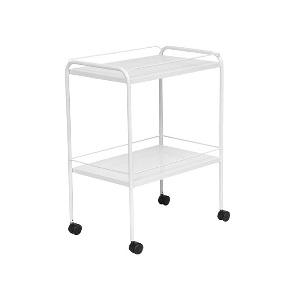 Mesa Auxiliar Pintura Epóxi com Rodízio e Varanda 90x50x80cm