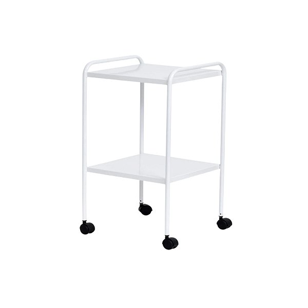 Mesa Auxiliar Pintura Epóxi com Rodízio 40x40x80cm