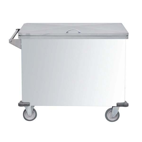 Carro para Transporte de Roupas em Aço Inox com Tampa