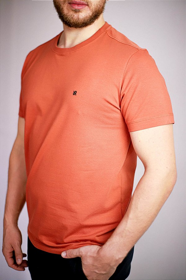 Camsieta Algodão Egípcio Ferrugem