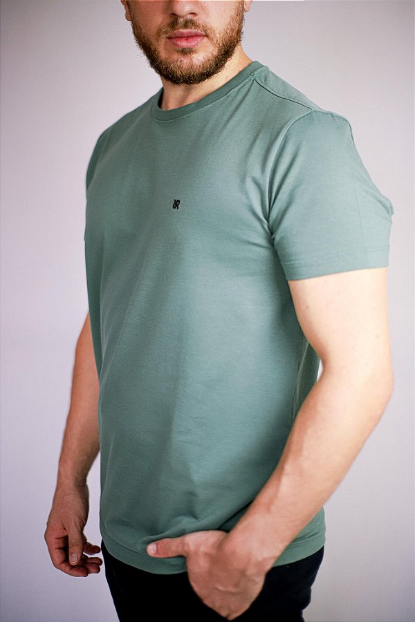 Camsieta Algodão Egípcio Verde
