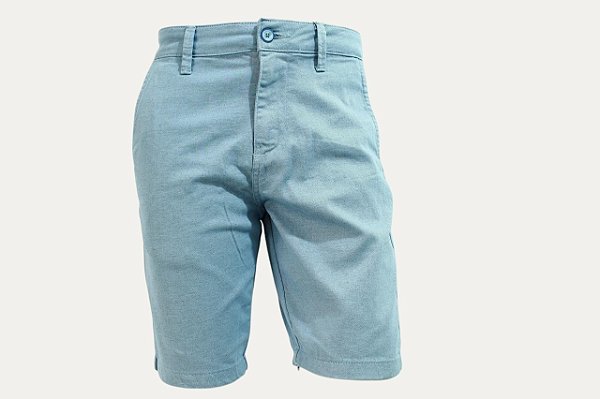Bermuda Masculina Sarja Azul Medio