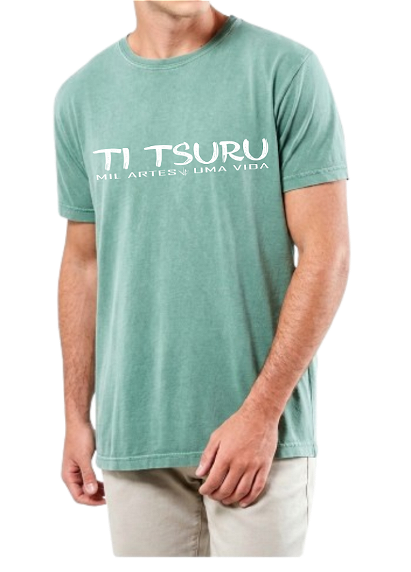 Camiseta - Verde Estonado - TiTsuru - Shiro Arte