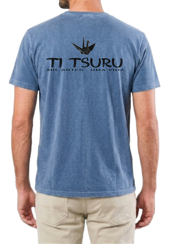 Camiseta - Azul Estonado - TiTsuru - Kuro Arte