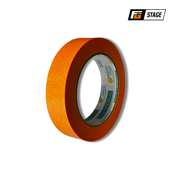 FITA CREPE LARANJA FLUORESCENTE 24MM X 50M