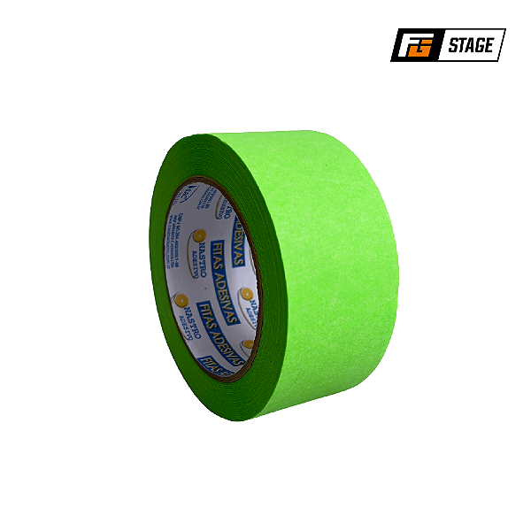 FITA CREPE VERDE FLUORESCENTE 48MM X 50M
