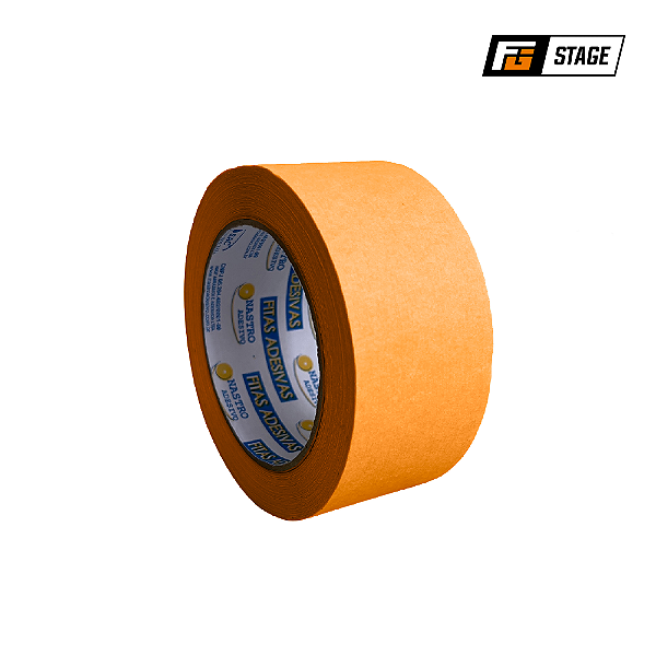 FITA CREPE  LARANJA FLUORESCENTE 48MM X 50M