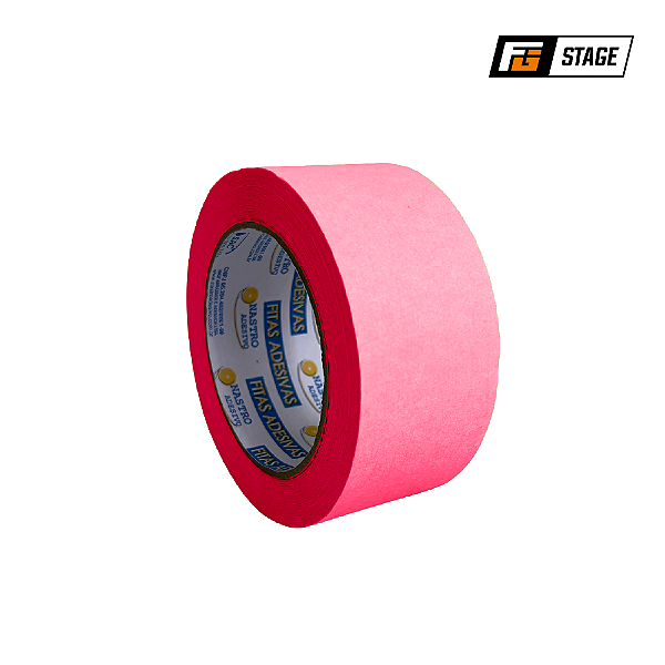 FITA CREPE ROSA FLUORESCENTE 48MM X 50M