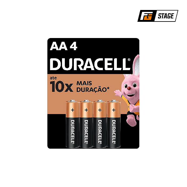 PILHA DURACELL AA C/4 UNIDADES