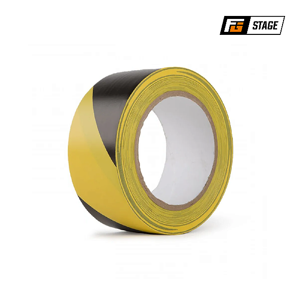 FITA DEMARCAÇÃO ZEBRADA AMARELA E PRETA 48MM X 30M