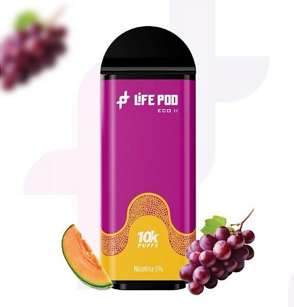 Refil Desc Life Pod Eco || 10.000 GRAPE HONEYDEW