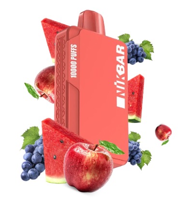 Pod Desc Nikbar 10.000 STRAWBERRY APPLE GRAPE