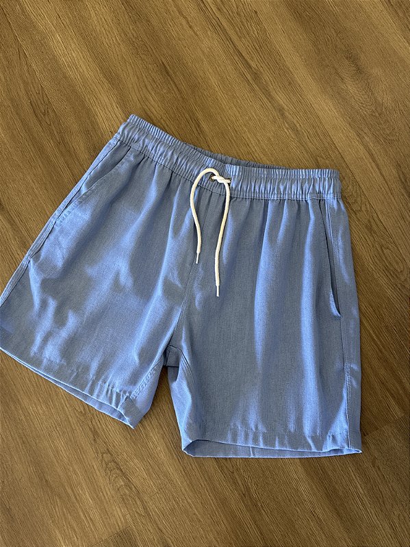 Bermuda Empório K Linho Azul BB