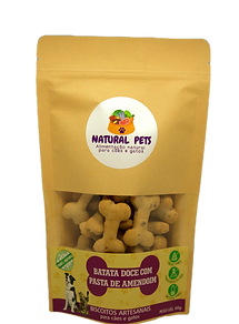 Biscoito Natural Pet´s p/ Cães e Gatos Marombinha Batata Doce Amendoin 60 g
