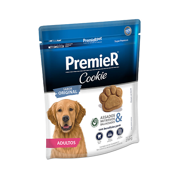 Cookie Premier Cães Adulto Tradicional 250 gr.
