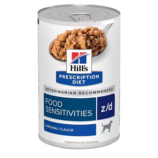 Patê Hills Prescription Diet Z/D p/ Cães Adultos c/ Alergias e Problemas de Pelo 370 g