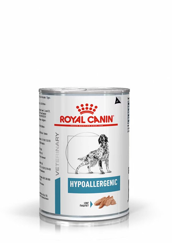 Patê Royal Canin Hyporallergenic Veterinary p/ Cães 400 g