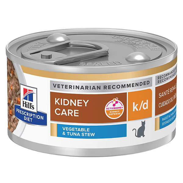 Patê Hills Kidney Care k/d Frango e Vegetais p/ Gatos Adulto 82