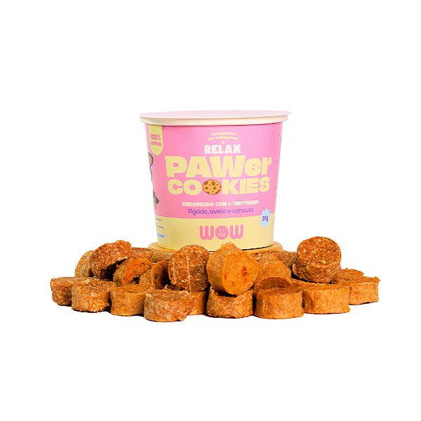 Petisco Pawer Cookies Relax Fígado Aveia e Cenoura 35g