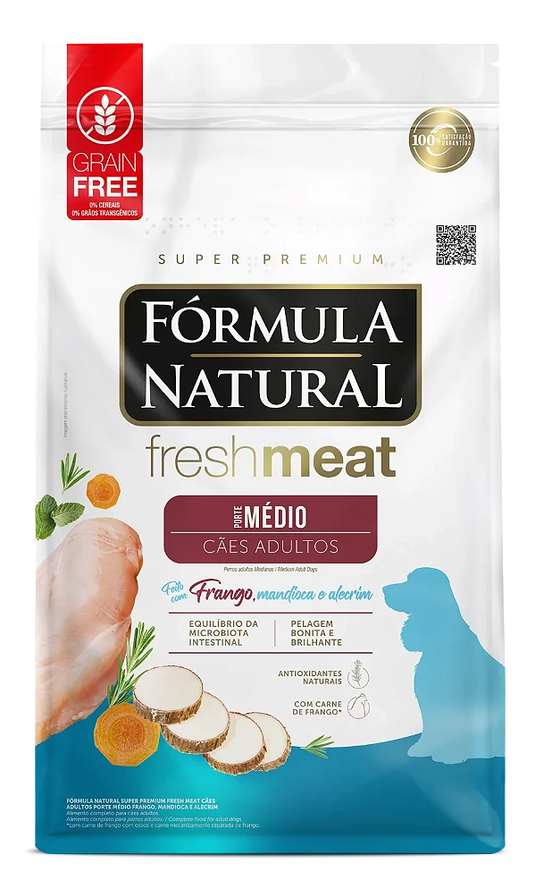 Ração Formula Natural Fresh Meat  p/ Cães Adulto Médio Frango 2,5 kg