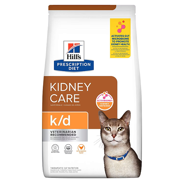 Ração Hills Prescription Diet k/d Cuidado Renal p/ Gatos Adultos c/ 1,81 kg