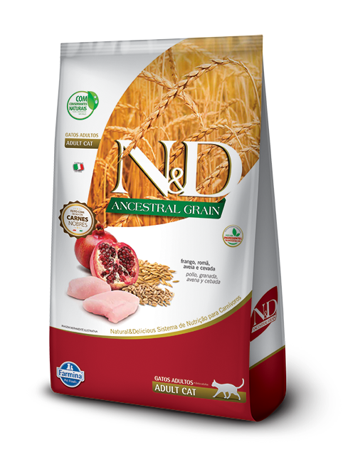 Ração N&D Ancestral Feline Adulto Frango Romã 1,5 Kg