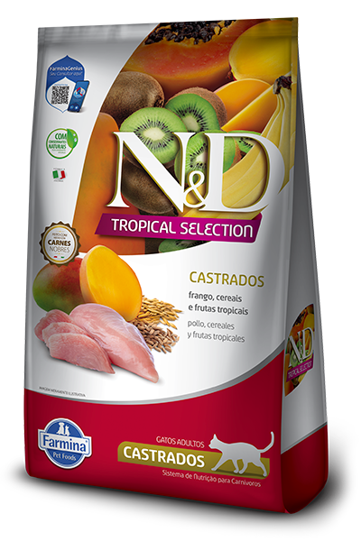 Ração N&D Tropical Feline Castrado Frango 400 G