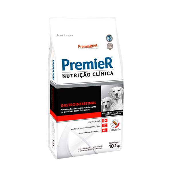 Ração Premier Cães Nutrição Clínica Gastrointestinal Porte Médio/Grande 10,1 kg