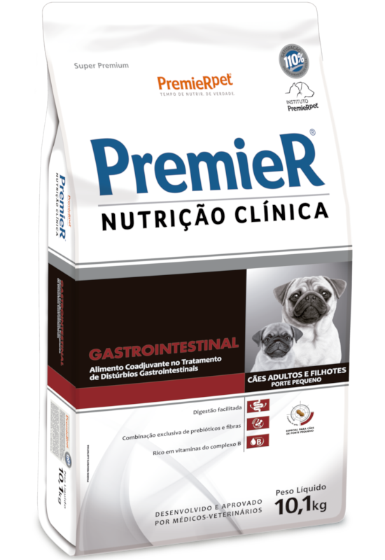 Ração Premier Cães Nutrição Clínica Gastrointestinal Porte Pequeno 10,1 kg