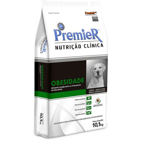 Ração Premier Cães Nutrição Clínica Obesidade p/ Cães Porte Médio / Grande 10,1 kg