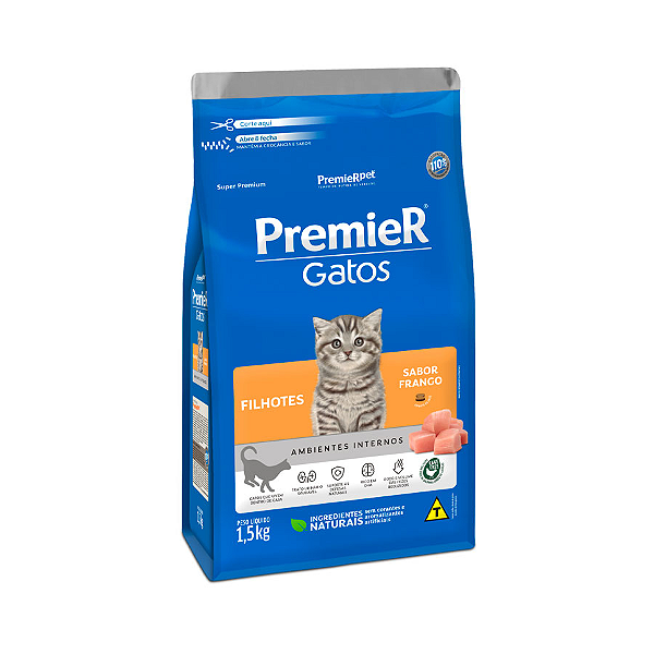 Ração Premier Gatos Filhote Frango 1,5 kg