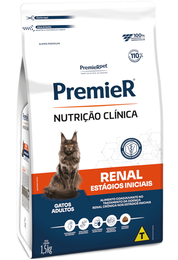 Ração Premier Gatos Nutrição Clínica Renal Estágio Inicial 1,5 kg