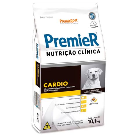 Ração Premier Nutrição Clínica Cardio p/ Cães porte Médio/GRande 10,1 kg