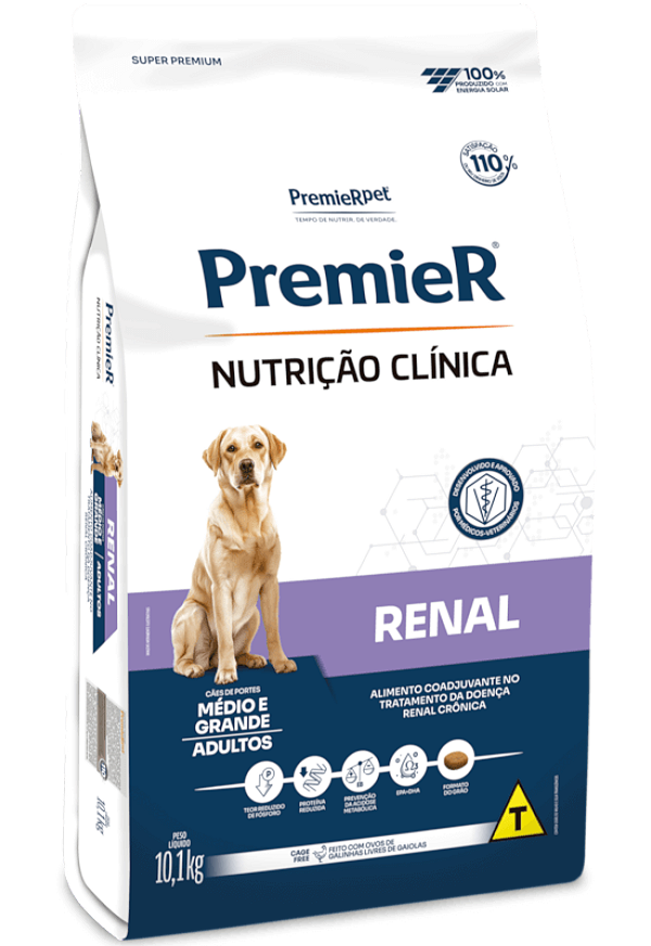 Ração Premier Nutrição Clínica Renal Cães Adulto Médio & Grande 10,1 Kg