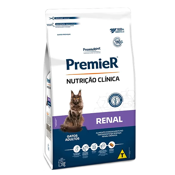 Ração Premier Nutrição Clínica Renal p/ Gatos 1,5 kg