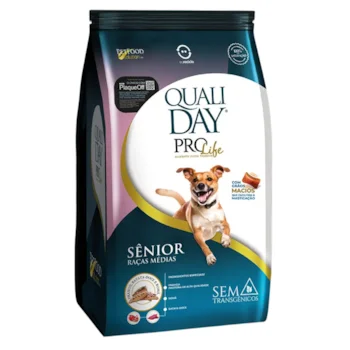 Ração Qualiday Prolife Sênior Raças Médias Sabor Frango/Batata Doce e Romã 2,5kg