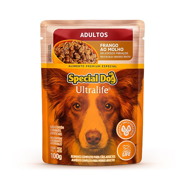 Ração Úmida Special Dog Ultralife Cães Adultos Frango c/ Batata-Doce Sachê 100 g