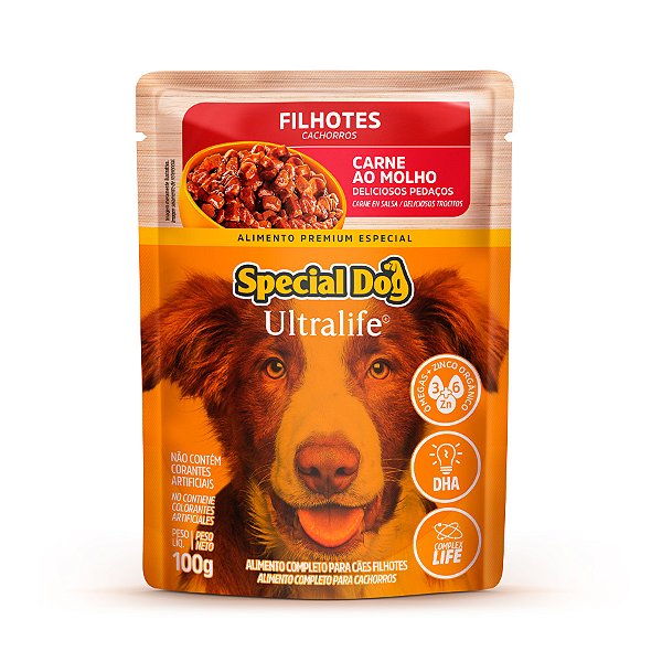 Ração Úmida Special Dog Ultralife Cães Filhotes Carne c/Batata Doce 100 g
