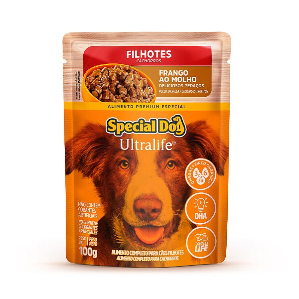 Ração Úmida Special Dog Ultralife Cães Filhotes Frango c/ Batata-Doce Sachê 100 g