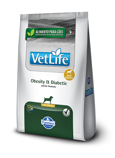 Ração Vet Life Canine Obesidade & Diabete Mini 10,1 Kg