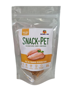 Snack Natural Pet´s p/ Cães e Gatos Filé de Frango Desidratada c/ 60 g