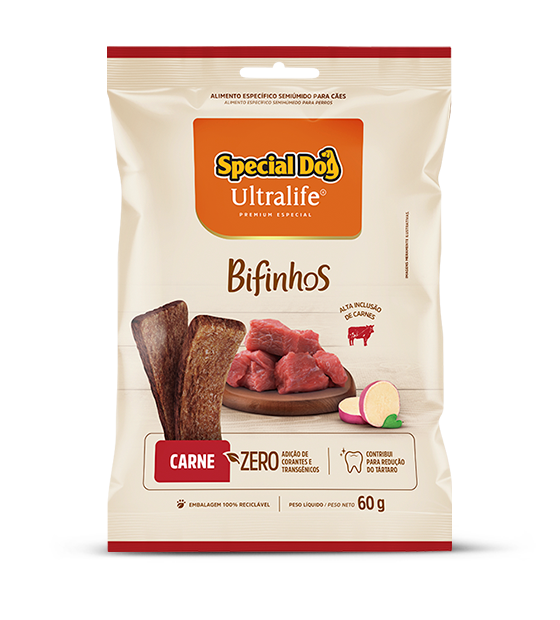 Snacks Special Dog Bifinhos Sabor Carne 60 g.