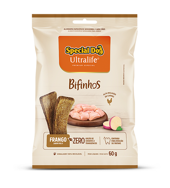 Snacks Special Dog Bifinhos Sabor Frango 60 g.