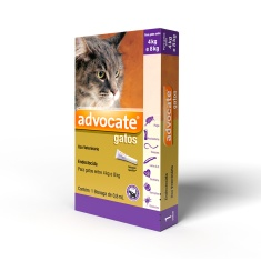 Advocate Antiparasitário p/Gatos de 4 a 8 kg 0,8 ml c/1 Bisnaga