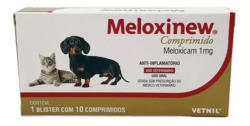 Meloxinew Anti-inflamatório Não Esteroidal Meloxicam 1mg Blister c/ 10 comprimidos