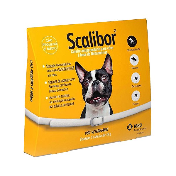 Scalibor Coleira Antiparasitária p/ Cães Pequeno e Médio